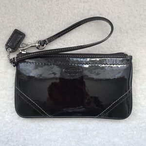 Coach Mulberry Patent Leather Wristlet